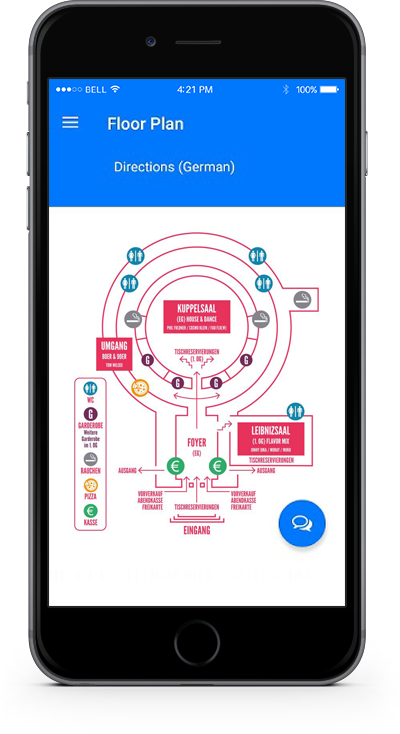 eventRAFT App - Floor Plan Screen