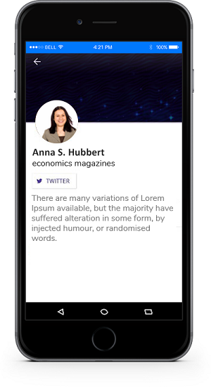 eventRAFT App - About Speaker Screen