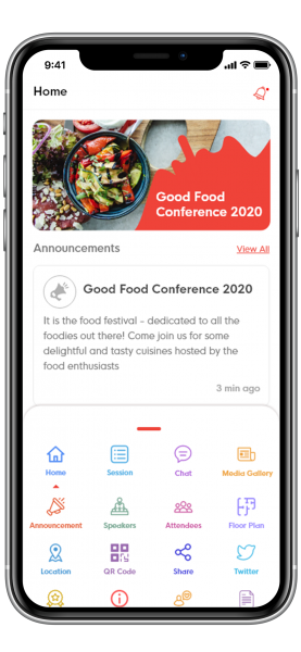 Mobile app for conferences and event